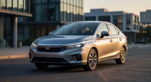 Honda City 2027 com design inspirado no Prelude em fotografia editorial automotiva