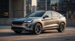 Fiat Grizzly SUV concept with coupe roofline design in urban setting