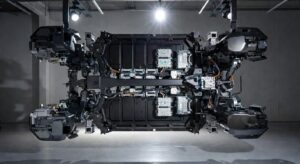 Stellantis STLA One modular vehicle platform showcasing advanced digital steering technology and flexible electric architecture