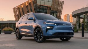 BYD Atto 2 compact SUV showcased in urban environment with modern design and sleek lines