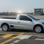 VW Tukan pickup truck with single cab during road testing