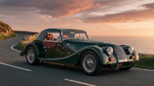 Morgan limited edition coupe sports car in classic British racing green showcasing retro-modern design and premium craftsmanship