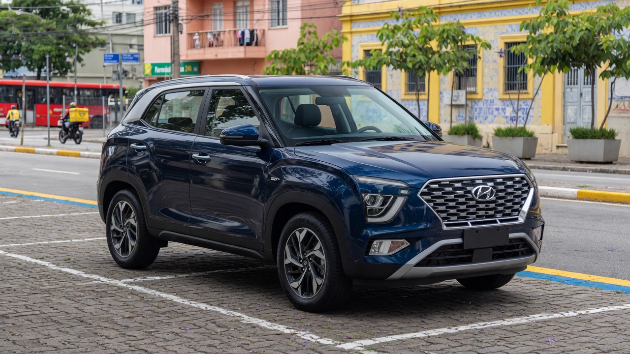 Nova geração do Hyundai Creta completamente revelado sem camuflagem em fotografia automotiva profissional
